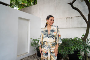 Marana Tha Renata Kimono Dress (Watercolor Print)