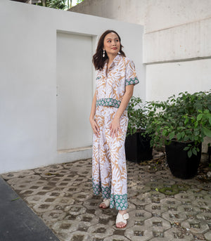 Marana Tha Poppy Boxy Top and Pants Set (Botanical)