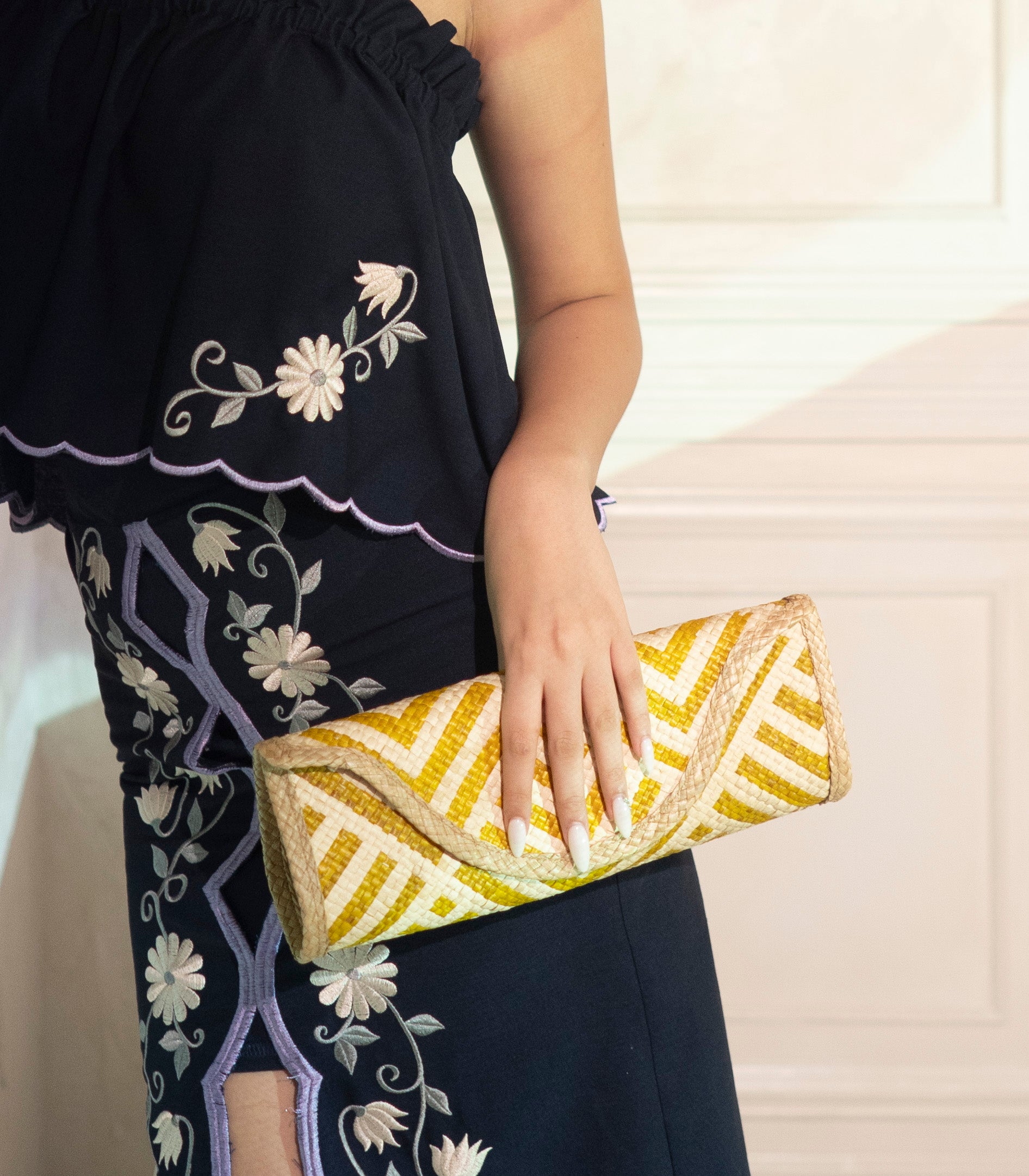 Invictus Design Maya Clutch Yellow/White