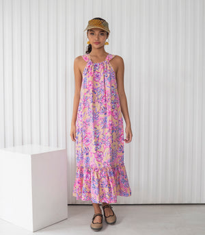 Casita Leiana Dress (Printed Pink)