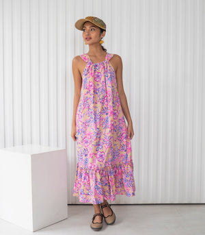 Casita Leiana Dress (Printed Pink)