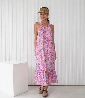 Casita Leiana Dress (Printed Pink)