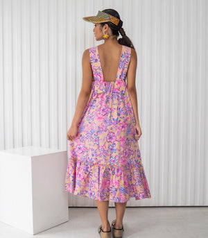 Casita Leiana Dress (Printed Pink)