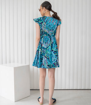 Casita Pualani Dress (Blue Print)