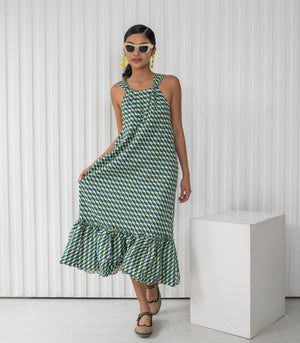 Casita Leiana Dress (Green/Black)