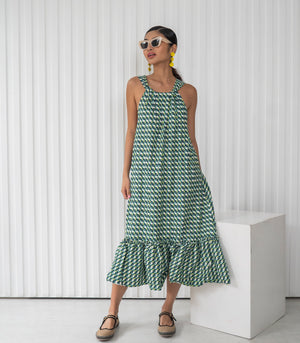 Casita Leiana Dress (Green/Black)