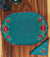 Scalloped Christmas Placemat Set  Ocean Green (Oval)